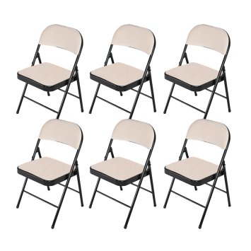 Klappstuhl Wedigo Velvet Beige 6er-Set