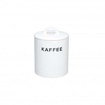 Vorratsdose Steingut Weiß Kaffee