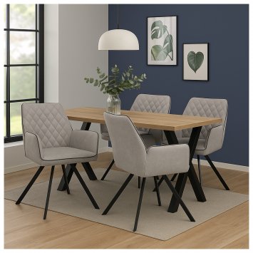 Esszimmerstuhl Tumalo Grau 2er-Set