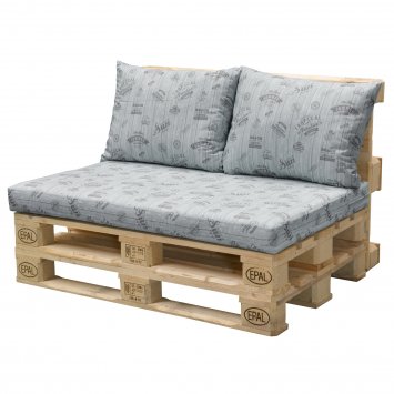 Palettenkissen - Set Grau