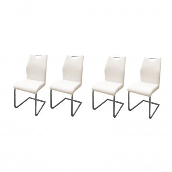 Schwingstuhl 4er-Set Nelly Cremeweiß