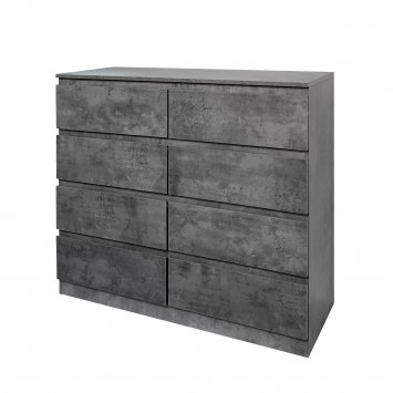 Kommode 8 grifflose Schubladen Thekla Beton