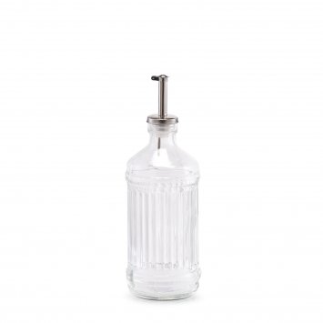Essig-/Ölflasche, 500 ml Rillen-Glas