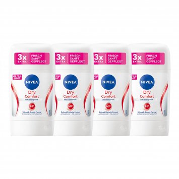Nivea Deo Stick Dry Comfort Plus Anti Transpirant 50ml 4er Pack
