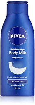 Nivea Reichhaltige Body Milk, Body Lotion 400 ml 3er Pack