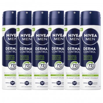 Nivea Men Deo Spray Derma Control Sensitive Packung 150ml 6er Pack
