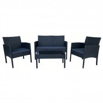 Outdoor Möbel 4-teiliges Set Zita Anthrazit/Grau