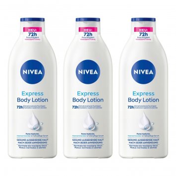 Nivea Body Lotion 72h schnelle Feuchtigkeitspflege 400ml 3er Pack