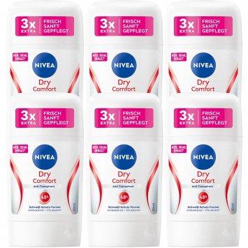 Nivea Deo Stick Dry Comfort Plus Anti Transpirant 50ml 6er Pack