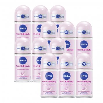 Nivea Deo Pearl Beauty RollOn 72h Antitranspirantschutz 50ml 12er Pack