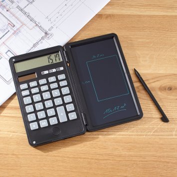 Elektronische Schreibtafel mit Taschenrechner