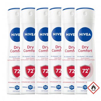 Nivea Dry Comfort Anti Transpirant Deo Spray 150ml 6er Packung