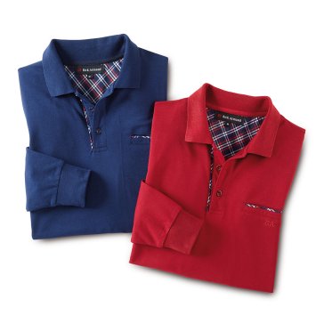 Piqué Langarmshirt