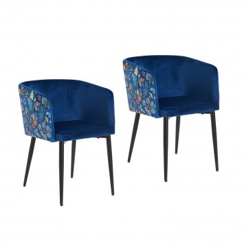 Esszimmerstuhl Destin Blue Fantasy 2er-Set