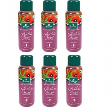 Kneipp Aroma-Pflegeschaumbad Glückliche Auszeit Roter Mohn + Hanf, 6er Pack