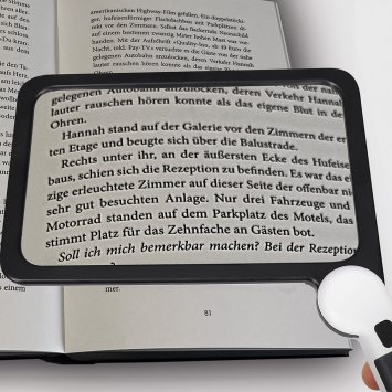 Handlupe mit einstellbarem Licht