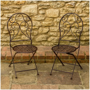 Gartenstuhl 2er-Set Lani Braun