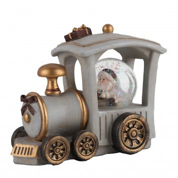 Weihnachtseisenbahn mit Schneekugel