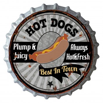 Blechschild Hot Dog