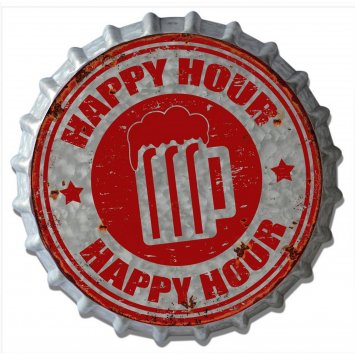 Blechschild Happy