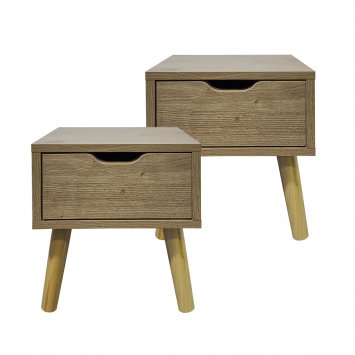 Nachttisch 1 Schublade 2er-Set Thekla Artisaneiche