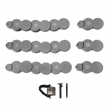 Beetumrandung Nessa Solar Palisade 12-teilig Grau