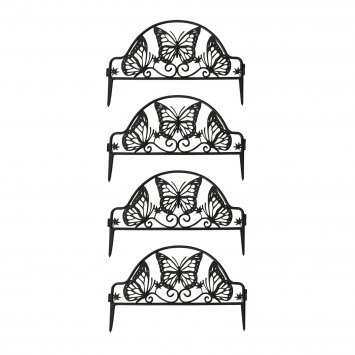 Beeteinfassung 400 cm Schmetterling mit Lichterkette