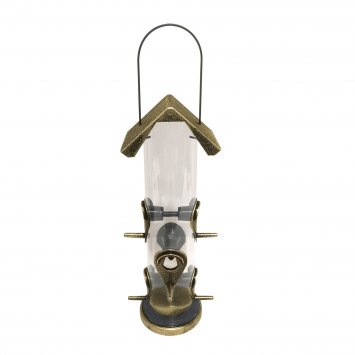 Vogelfutterspender Nessa Röhre Metallic Gold