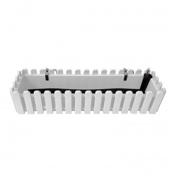 Blumenkasten mit Wasserspeicher Nessa 75 cm Weiß