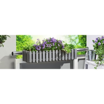 Blumenkasten mit Wasserspeicher Nessa 75 cm Grau