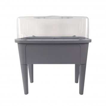 Hochbeet Nessa mit Frühbeetabdeckung Grau