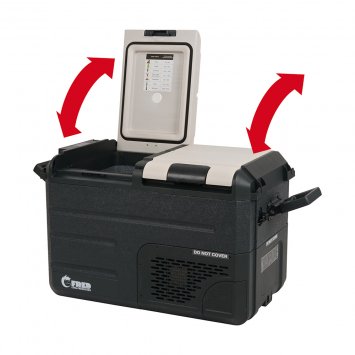 Mobile Kühl- und Gefriertruhe mit 2 Fächern