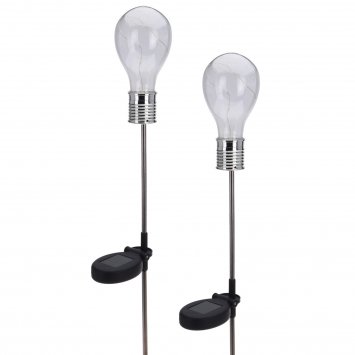 Solarleuchte 2er Set Glühbirnenform