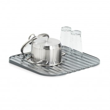 Geschirrabstropfunterlage mit Wasserablaufrillen