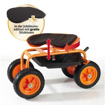 Rollbarer Arbeitssitz mit Bremse