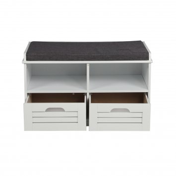 Schuhschrank weiß mit Sitzfläche