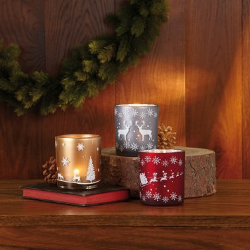 Teelichthalter aus Glas