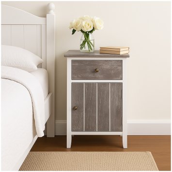 Nachtschrank Mia Landhaus Türanschlag rechts