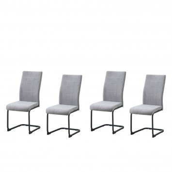 Esszimmerstuhl LennyP 4er-Set Grau
