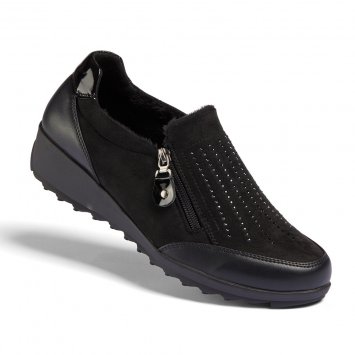 Wärmehalbschuh Rita,schwarz