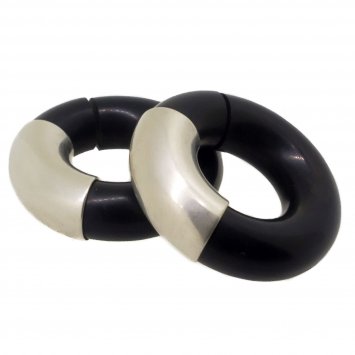 Ohrringe 925 Sterling Silber Kautschuk