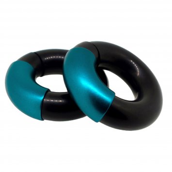 Creolen 925/- Sterling Silber Kautschuk