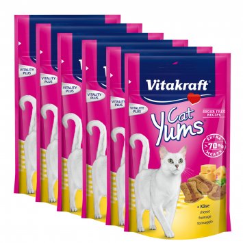 Katzensnack Cat Yums plus Käse - 9 x 40g