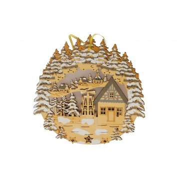 LED Fensterbild Dorfidylle