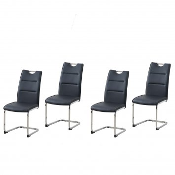 Schwingstuhl 4er Set PU schwarz DannyC