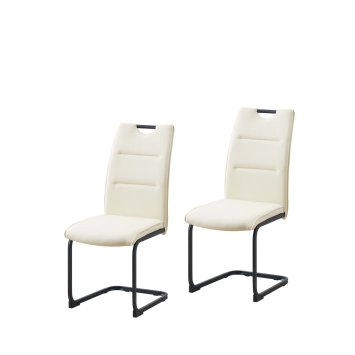 Schwingstuhl 2er Set PU creme DannyP