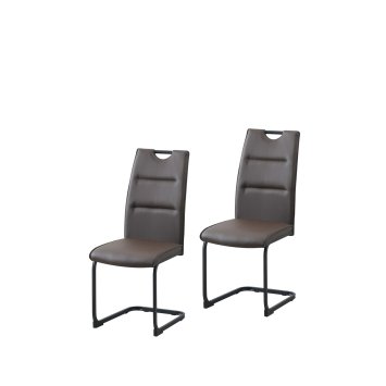 Schwingstuhl 2er Set PU braun DannyP