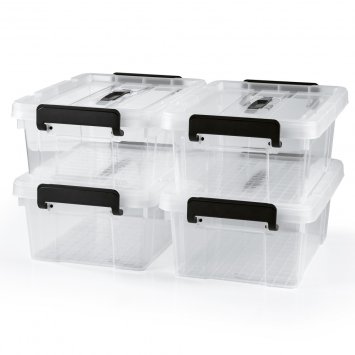 Aufbewahrungsboxen mit Deckel im 4er-Set