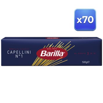 Barilla Capellini Nummer 1 Hartweizengrießnudeln 500g 70er Pack