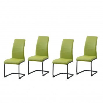 Schwingstuhl 4er Set PU grün SallyP